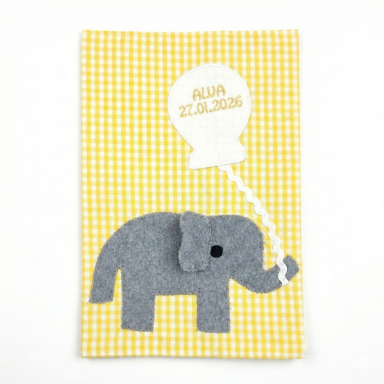 U- Hefthülle personalisiert mit Elefant