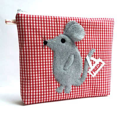 Kulturbeutel personalisiert mit Maus